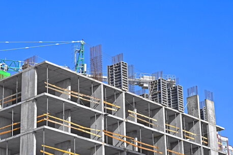 Construction materials at a Ugandan site highlighting current building prices