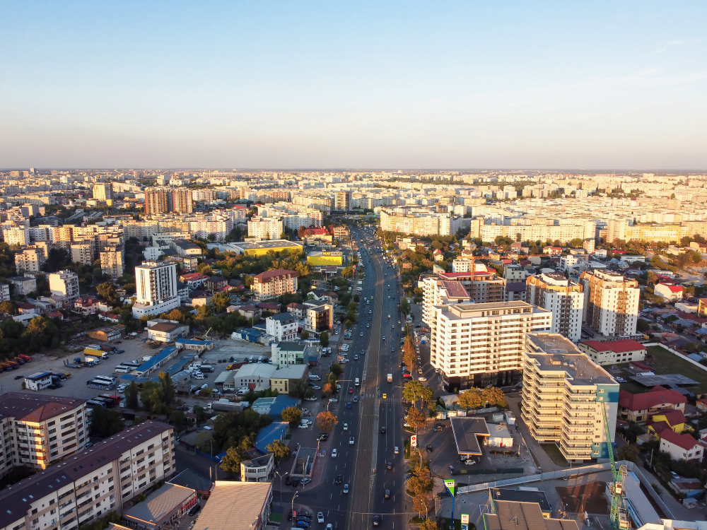 Modern East African city skyline reflecting sustainable building design in response to