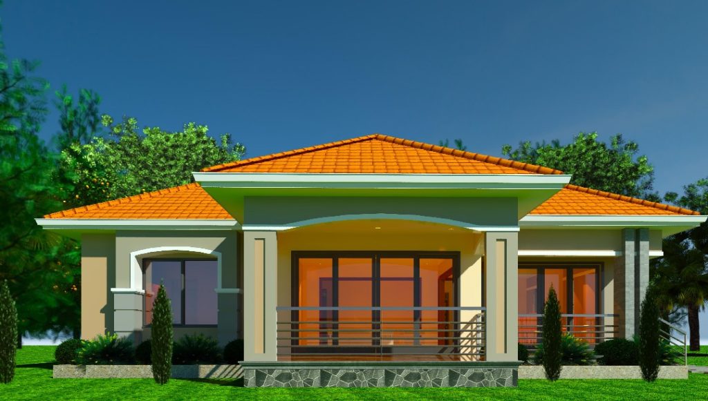Affordable small plot house plan in Uganda