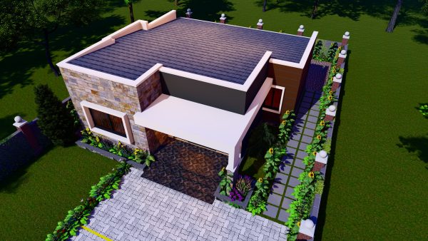 2 Bedroom Low-Cost House Plan Uganda