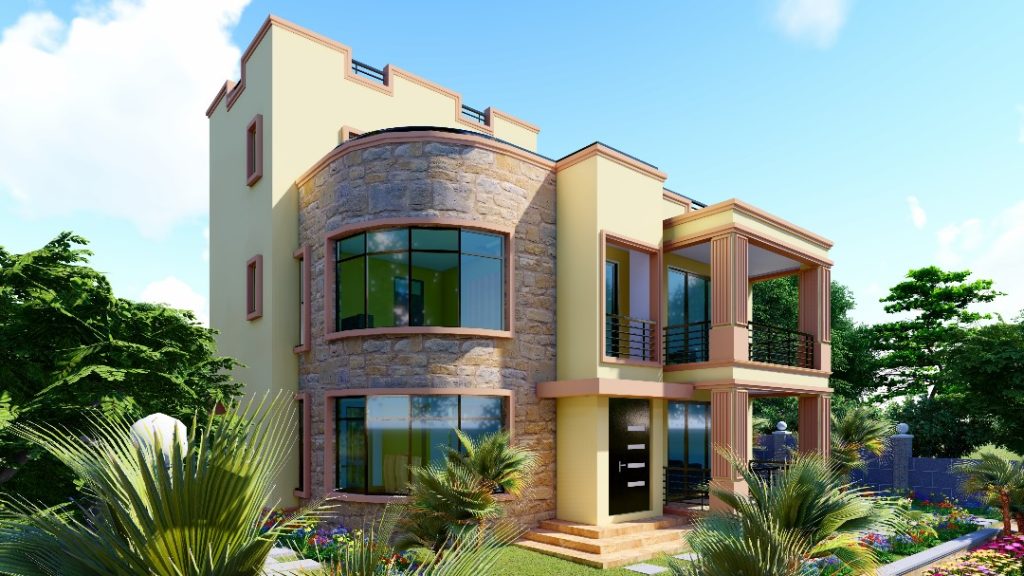 Luxury modern villa house design in the UAE, suitable for Dubai and Abu Dhabi