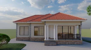 Elegant 3-Bedroom Bungalow House Plan