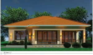 Single-story 3-bedroom bungalow floor plan PDF Uganda