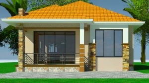 Duplex-style 3-bedroom house design Uganda PDF