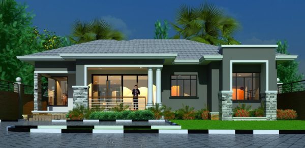 Modern luxury 3-bedroom house plan in Uganda PDF