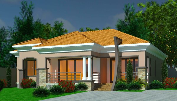 3 Bedroom Contemporary House Plan - Image 3