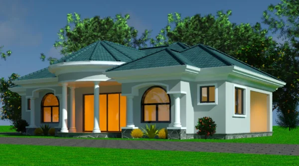 4-Bedroom Well-Designed Modern Bungalow House Plan - Image 2
