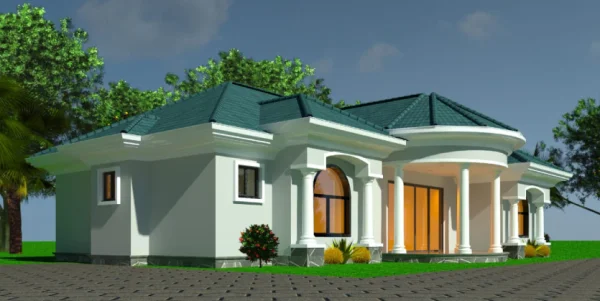 4-Bedroom Well-Designed Modern Bungalow House Plan - Image 3
