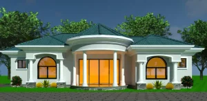4-Bedroom Well-Designed Modern Bungalow House Plan