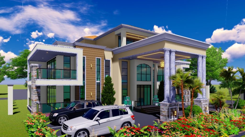 Modern 3-bedroom house plan design in Djibouti