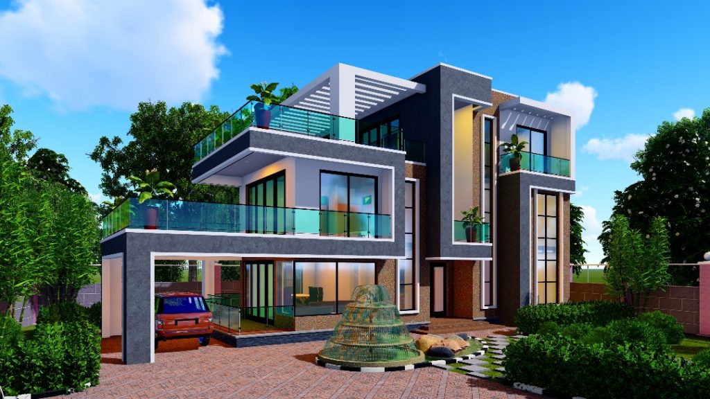 Modern house plan design in Senegal by Smeaton Constructions
