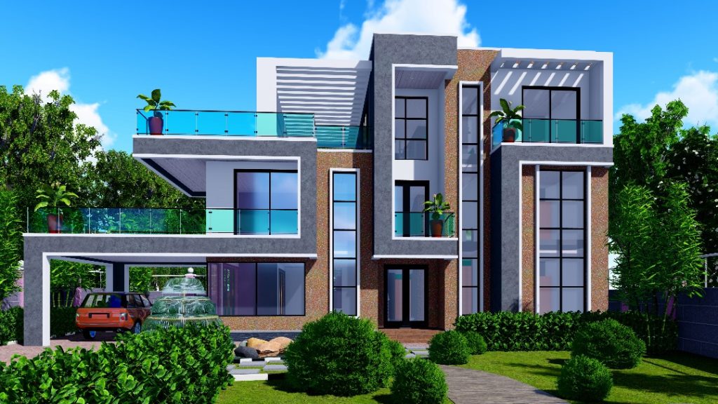 Affordable modern house design in Benin by Smeaton Constructions
