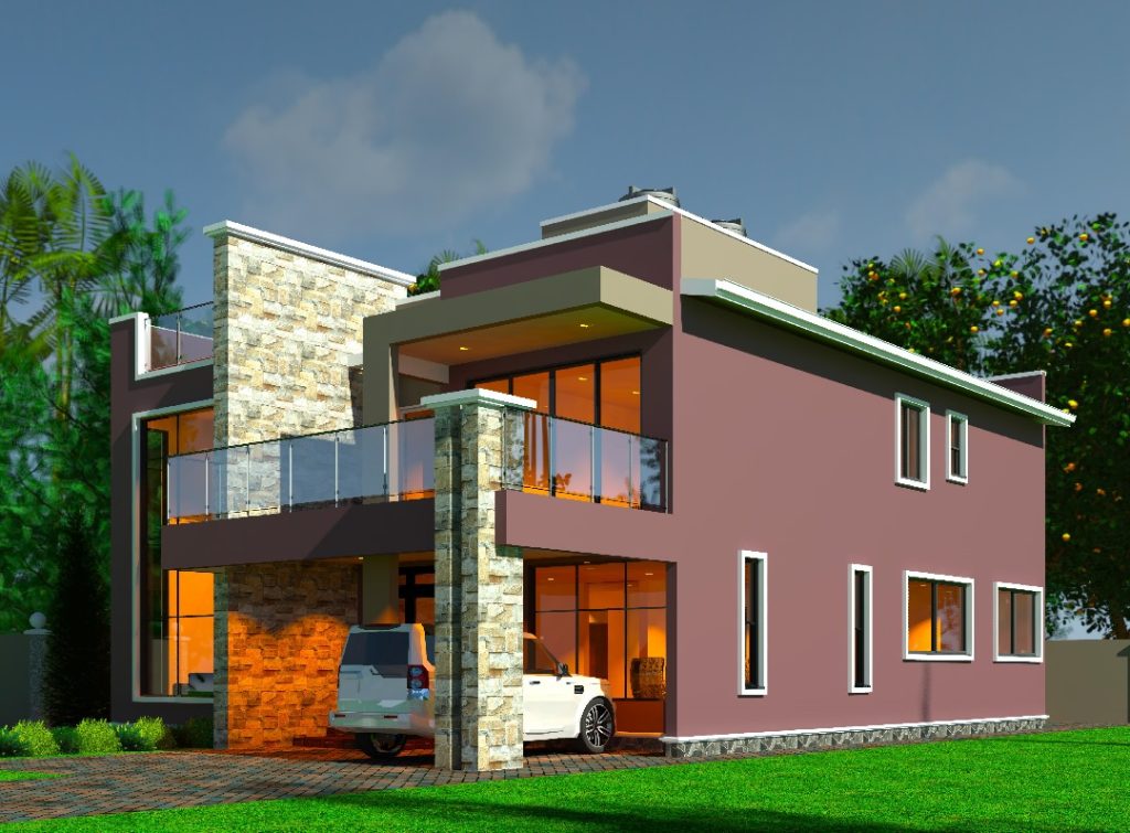 Affordable modern house design in Liberia by Smeaton Constructions