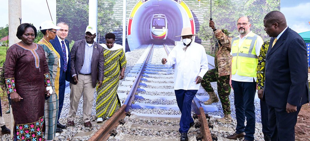 Uganda Standard Gauge Railway under construction linking Malaba to Kampala.