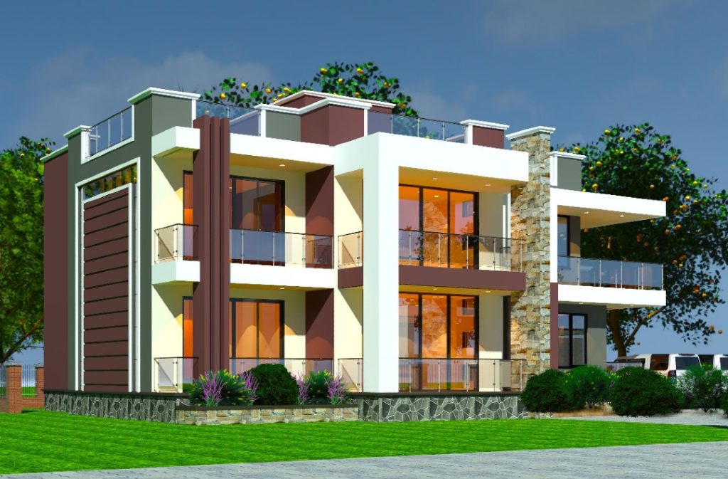 Smeaton Constructions workers building new modern homes in Kyanja, Kampala