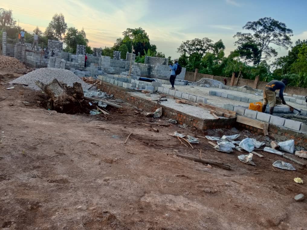 Smeaton Constructions workers on site at a building project in Muyenga