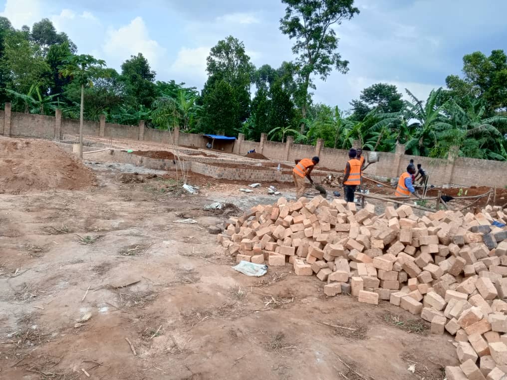 Workers on a construction site in Naguru Kampala