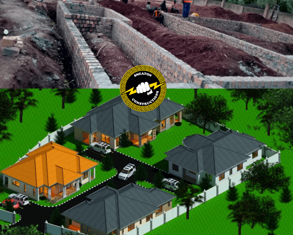 Foundation level construction at Sseta Namilyango site Uganda