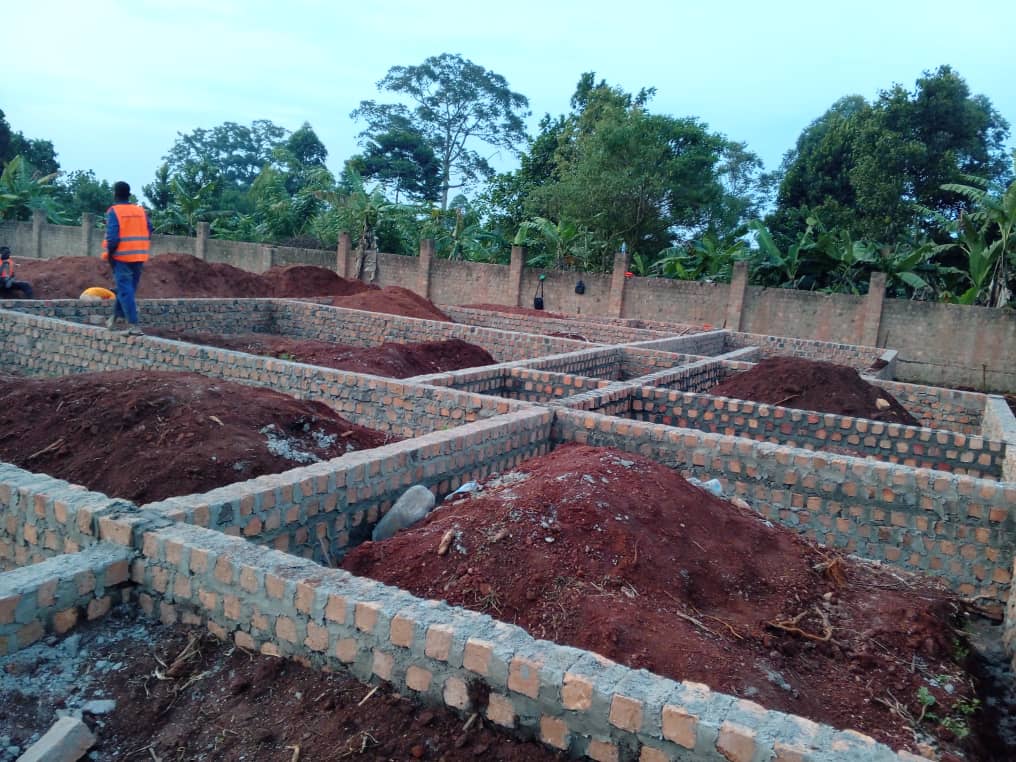 Foundation level construction at Sseta Namilyango site Uganda
