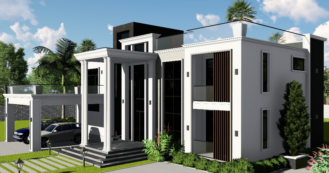 Seven Bedroom Multi-Storey Residential House Plans (Full Architectural & Structural Drawings) - Image 2