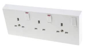 3-Gang Wall Switch – Standard White (13A)
