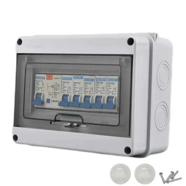 8-Way Distribution Board – Single Phase MCB Panel