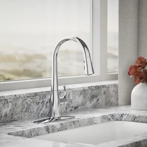 Modern Kitchen Sink Faucet – Single Lever Mixer Tap (Chrome Finish)
