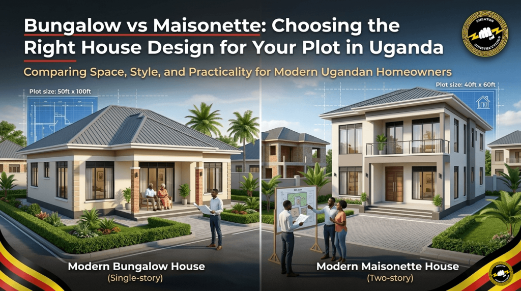 bungalow vs maisonette house designs in Uganda