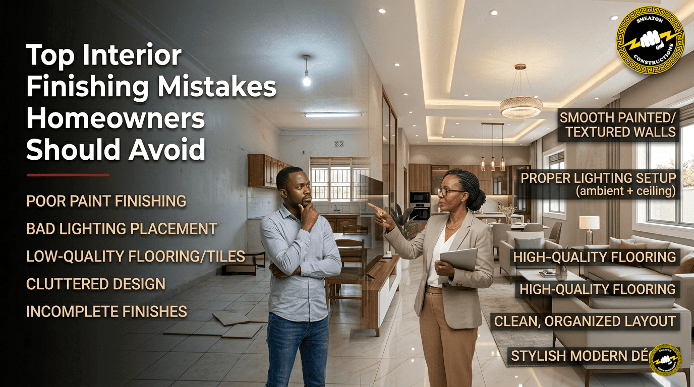 Top Interior Finishing Mistakes Homeowners Should Avoid