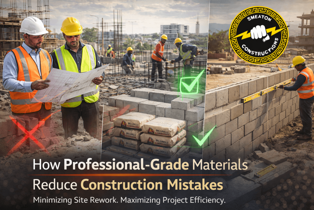 professional grade building materials reducing construction mistakes and site rework in Uganda