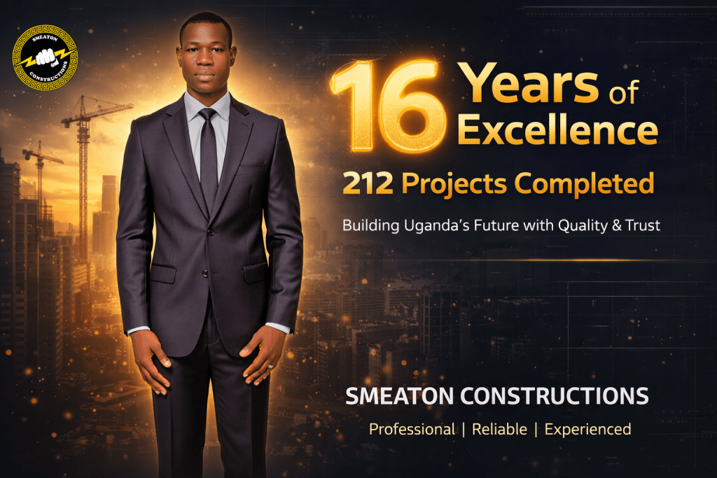 Engineer Fahad Smeaton Ntambi celebrating 16 years of Smeaton Constructions in Uganda