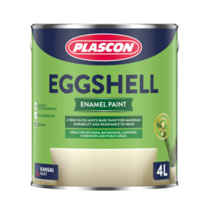Plascon Eggshell Enamel Paint – 4L (White)